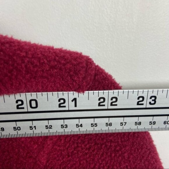 LL Bean Red Fleece Zippered Jacket Pockets Cozy Brushed Warmth Size XL Coat Zip‎ - Picture 12 of 15